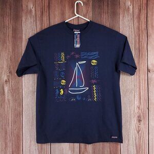 Vintage 90s Jansport Mens Size XL Resort Tee T-Shirt Navy Blue Made in USA